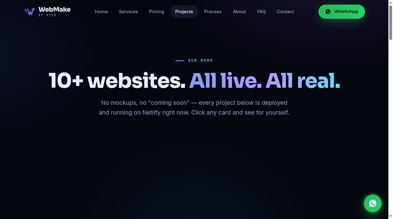 WebMake by AIVA public interface