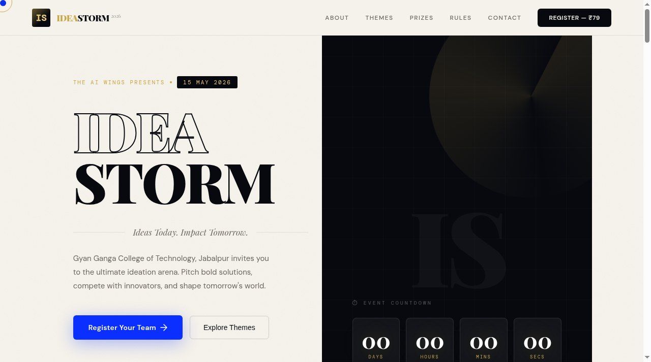 IDEASTORM 2026 public interface