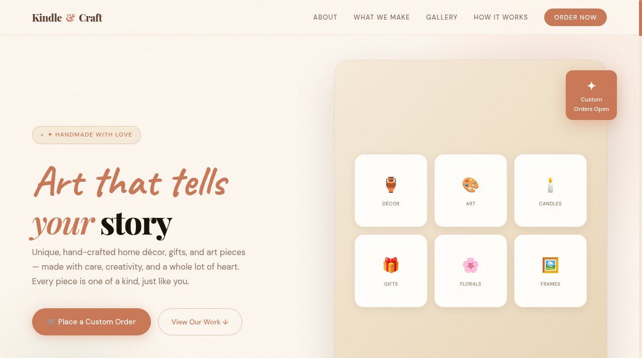 Kindle & Craft public interface